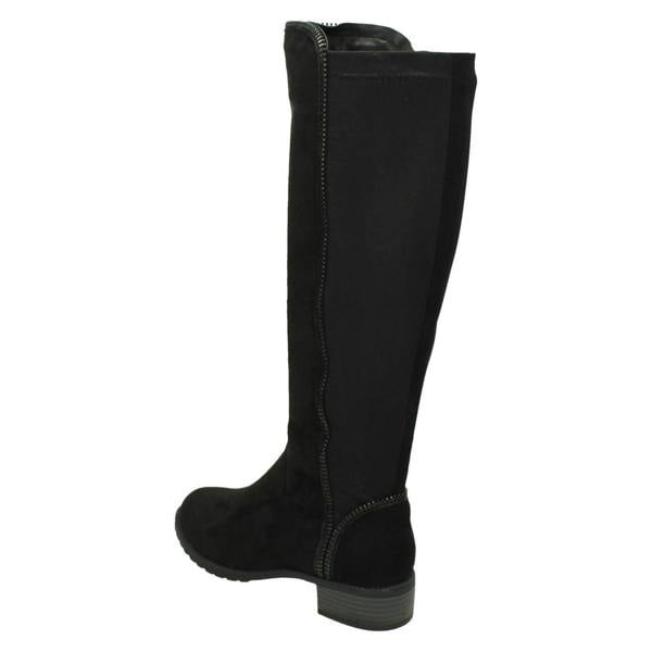 Spot On Ladies Spot On Mid Heel Calf Boots F50868