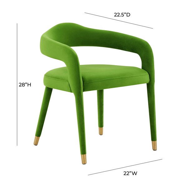 Furniture Edit Lucia Green Velvet Dining Chair