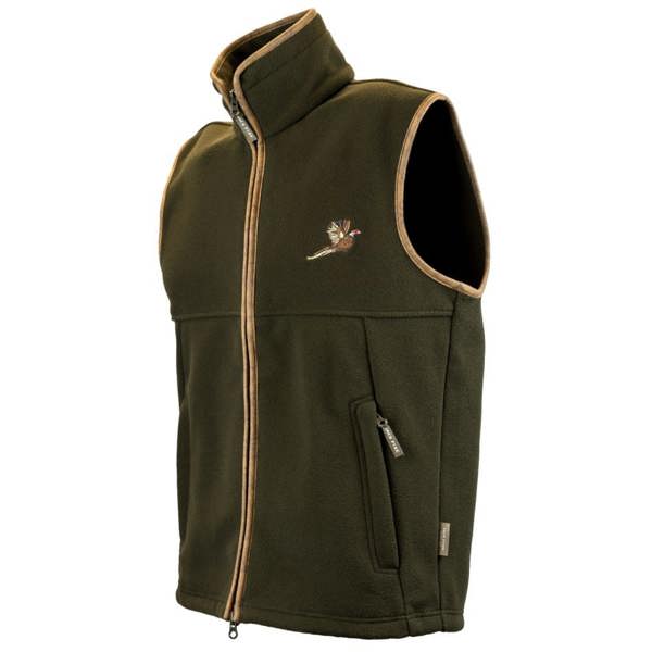 Jack Pyke Countryman fleece gilet with flying pheasant on the chest ideal for farmers, shooters and country enthusiasts