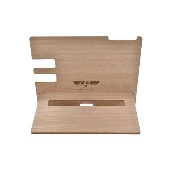 Widdop & Co Top Gun Wooden Desk Tidy Brown