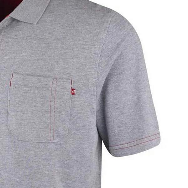 Lee Cooper Mens Marl Pique Polo Shirt - Grey - 
