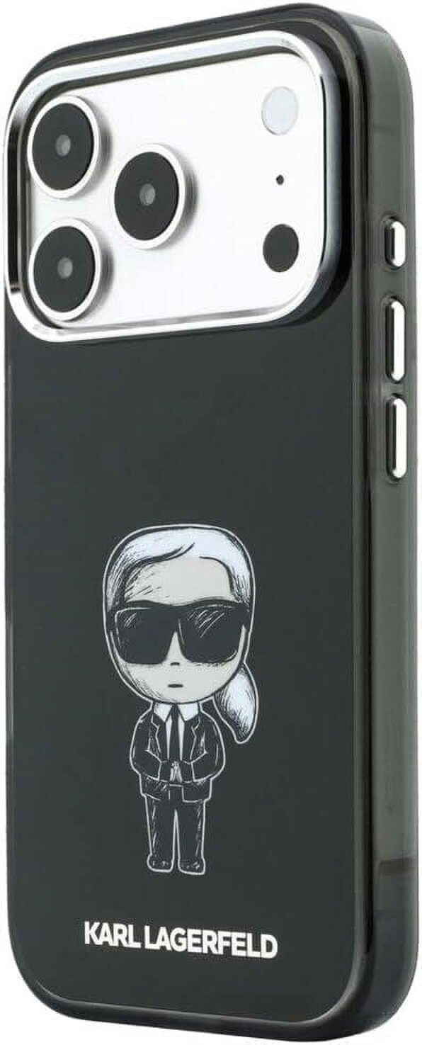 Karl Lagerfeld IML Iconic Sketch Print Case with MagSafe for iPhone 17/18 Pro 6.3" Black - KLHMP18L6HKIKDK
