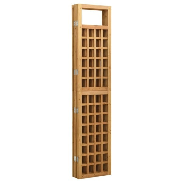 Berkfield 5-Panel Room Divider/Trellis Solid Fir Wood 201.5x180 cm