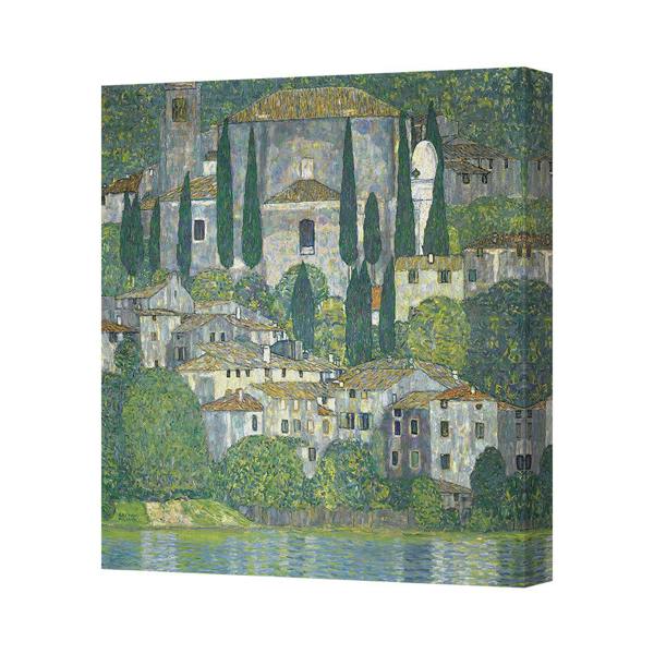 Benjamin Tate Design UK Handmade Impressionist Hilltop Village Canvas Art Print