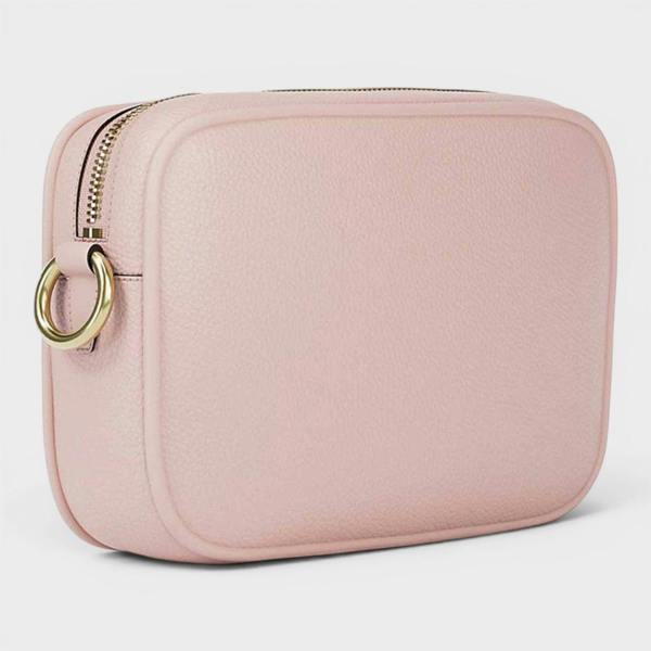 Michael Kors Pebbled Leather Camera Crossbody Bag Rose