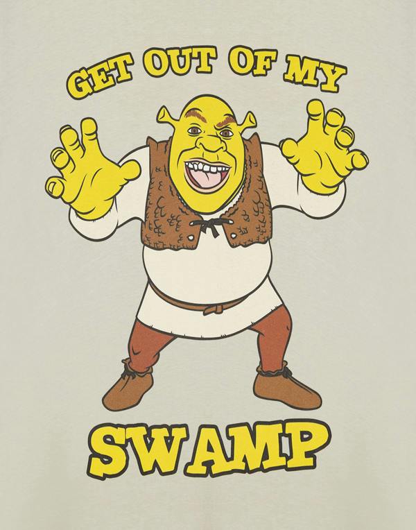 Shrek Unisex Beige Character Short Sleeved T-Shirt