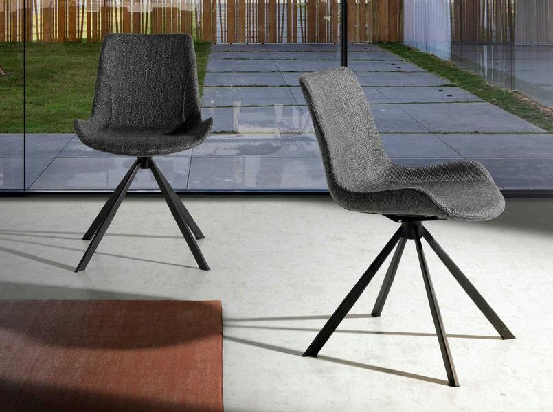 Angel Cerdá Dark Grey Fabric Swivel Chair 4071