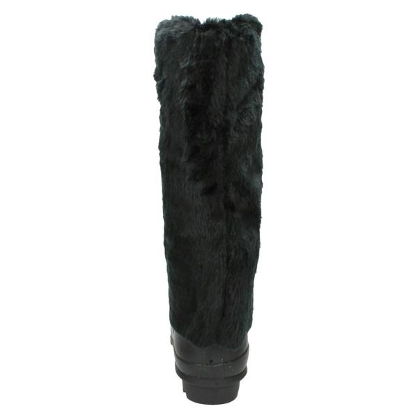 Spot On Ladies Spot On Flat Fur Upper Wellington Boots