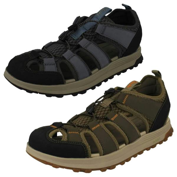 Clarks Mens Clarks Closed-Toe Mimic Grip Sole Sandals ATL Trek Wave