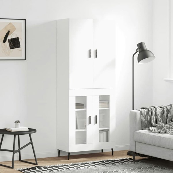 Berkfield Highboard White 69.5x34x180 cm Engineered Wood