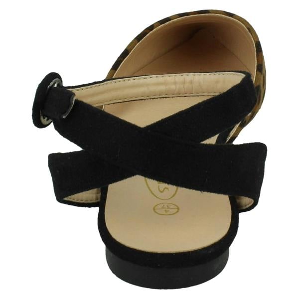Spot On Ladies Spot On Wide Fit Ankle Strap Shoes F80535