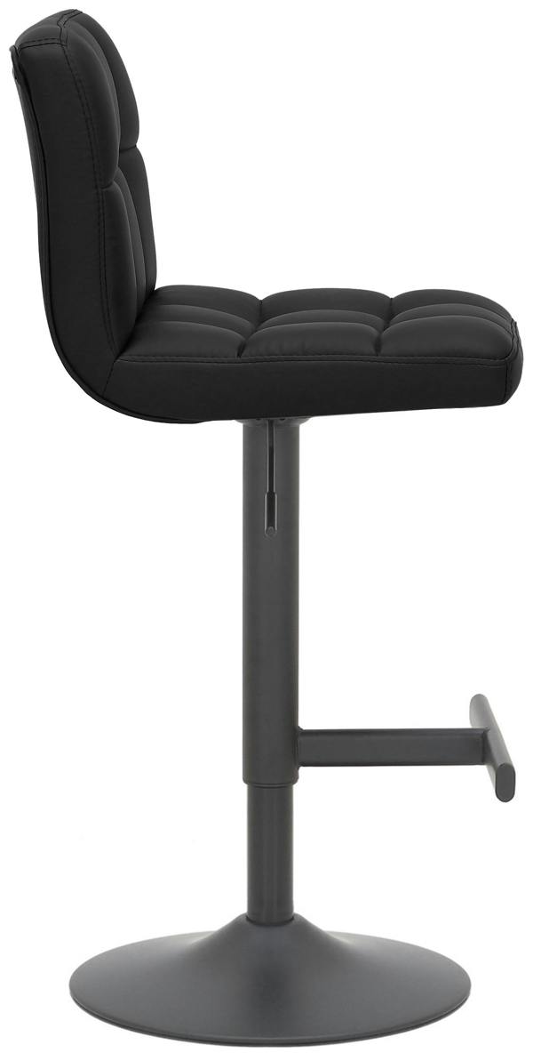 Lamboro Allegro Kitchen Bar Stool, Luxury frame in Matt black, Adjustable Height, Kitchen Barstool, Black
