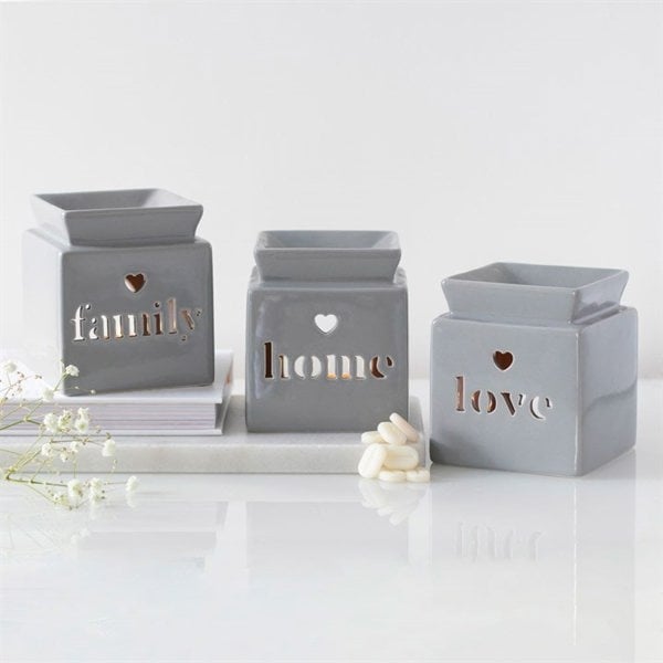 Serano Grey Family Cut Out Oil Burner and Wax Warmer