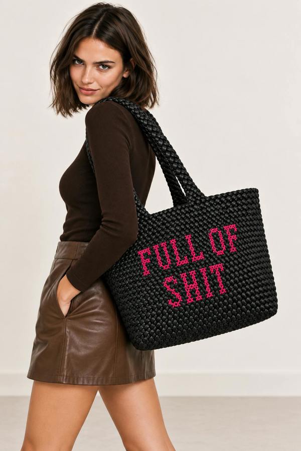 Lilly Loves Large Full Of Shit Burgundy Handbag