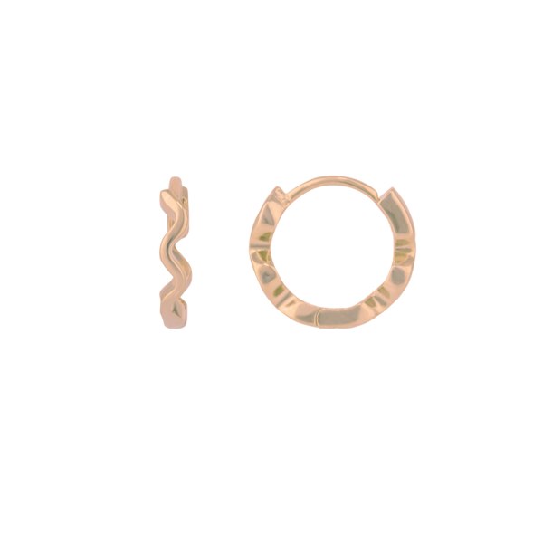 Spero London Sterling Silver Wavy Hoop Earrings