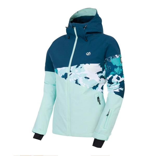 Dare 2B Womens/Ladies Leaf Print Ski Jacket - Moonlight Denim/Water Ballet - 