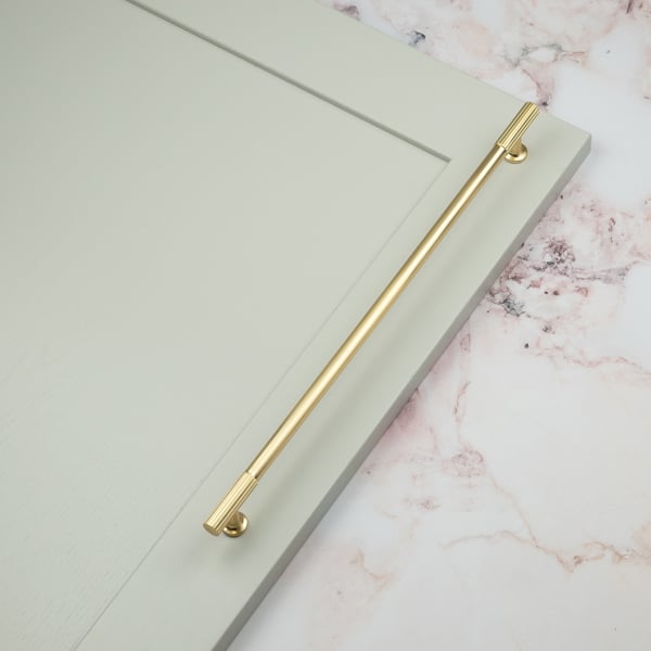 Handle & Home Brass Reeded T-Bar Knob