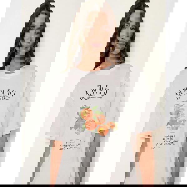 Blue Vanilla Mandarini Graphic Print Crew-Neck T-shirt