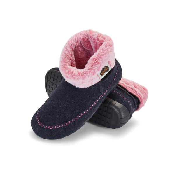 Gumbies Ossa Women's Slipper Boots - Navy & Pink