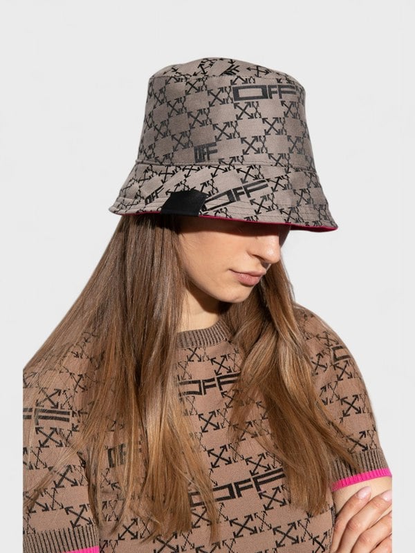 Off - White Reversible Bucket Hat Brown / Pink - Supplied FashionOff - White