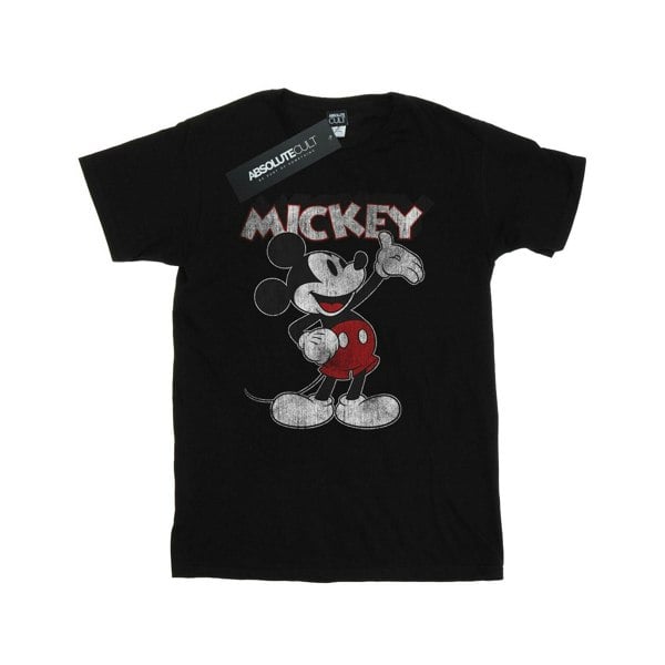 Disney Mens Mickey Mouse Presents T-Shirt - Black