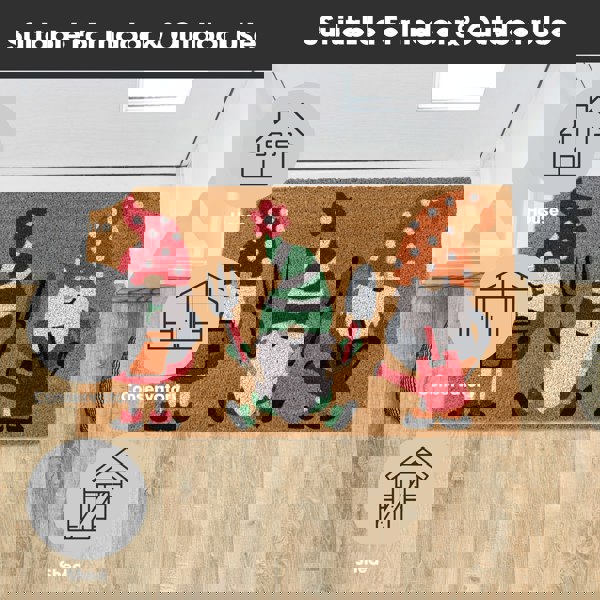 JVL Eco-Friendly Latex Backed Coir Entrance Doormat, 45x75cm - Gardening Gonks