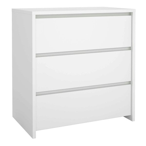 Wyld Haus Salzburg White Wooden Chest 3 Drawers