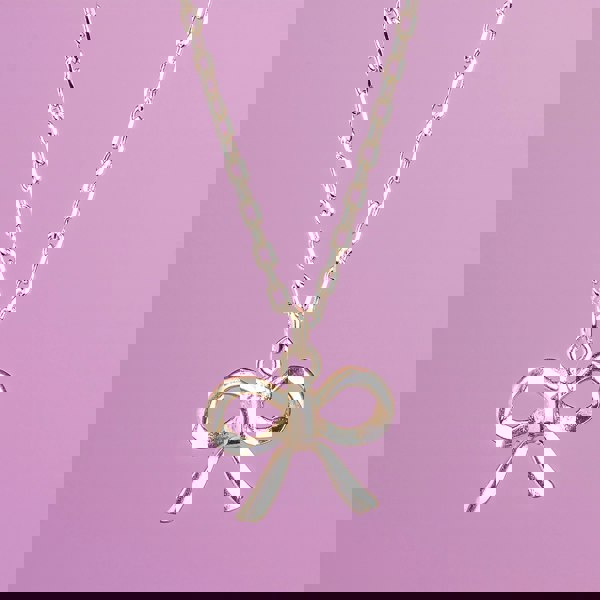 Bow Necklace - Sterling Silver - MYLEE London