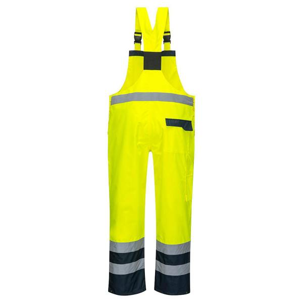 Hi-Vis Breathable Contrast Rain Bib and Brace Portwest