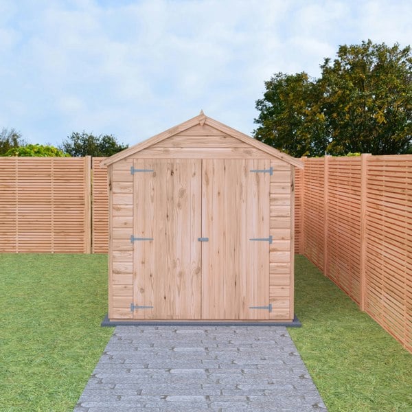 Shire 12x6 Langley double door security window apex shed 12mm shiplap interlock cladding