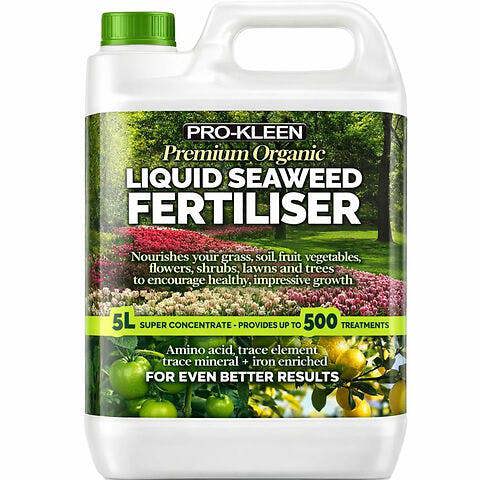 ProKleen Pro-Kleen 5L Liquid Seaweed Fertiliser Ascophyllum Seaweed Extract for Grass Vegetables Fruit Flowers Shrubs Lawns Trees