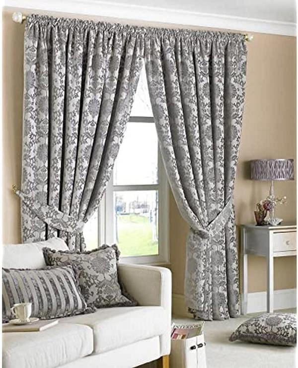 Hanover Pencil Pleat Curtains Silver