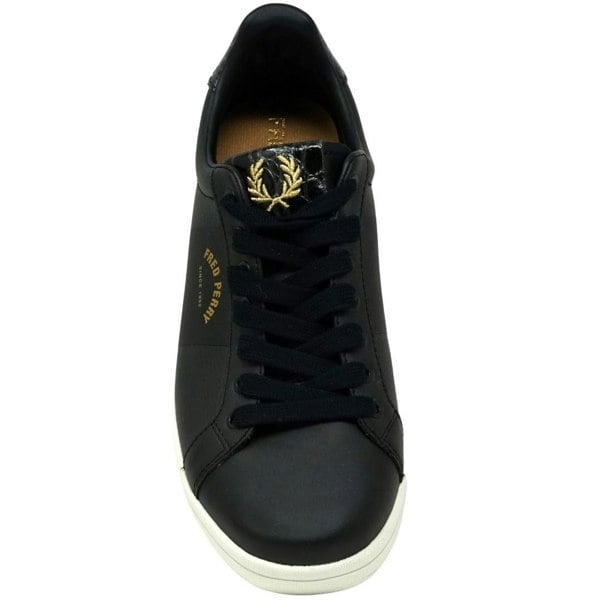 Fred Perry B1271 102 Black Leather Trainers