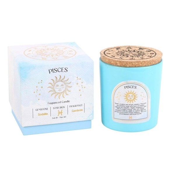 Serano Pisces Gardenia Gemstone Zodiac Candle