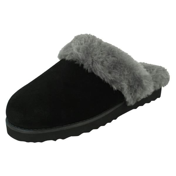 Spot On Ladies Spot On Suede Mule Slippers  X2125