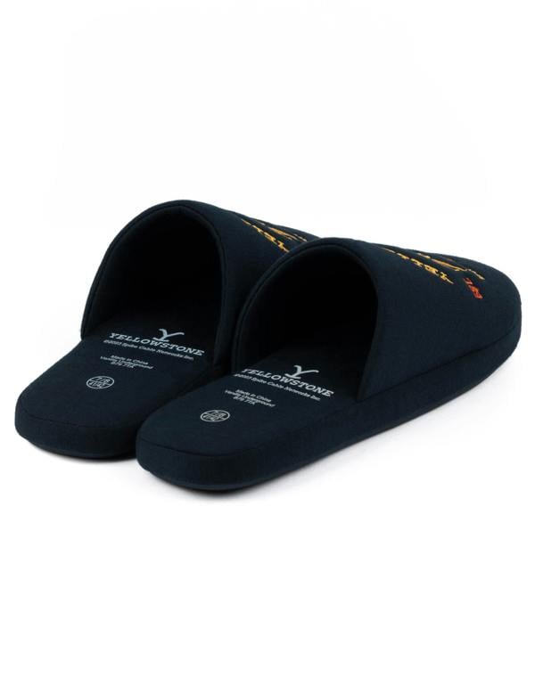 Yellowstone Mens Blue Dutton Ranch Montana Mule Slippers