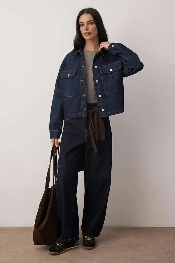 WOVCOR Regular Denim Jacket with Pocket Detail