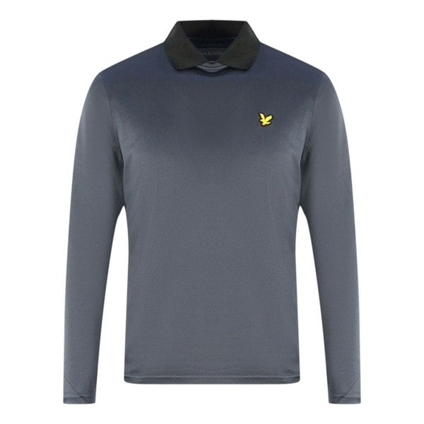 Lyle & Scott Golf Venteech Long Sleeve Polo Shirt - Dark Grey