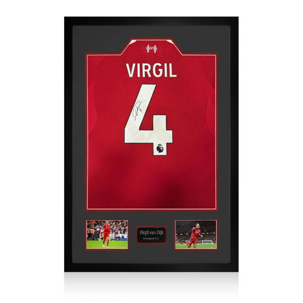 Virgil van Dijk Signed Liverpool Shirt Premium Frame (ACG Cert)