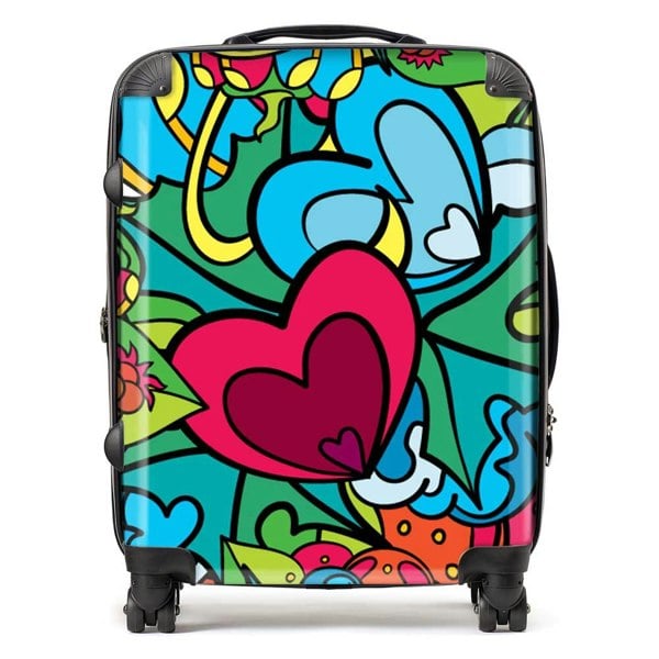 Warren Reed Hippie Psychedelic Pattern Suitcase