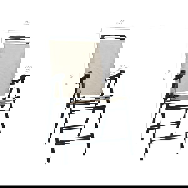 Berkfield Folding Garden Chairs 2 pcs Texilene Cream