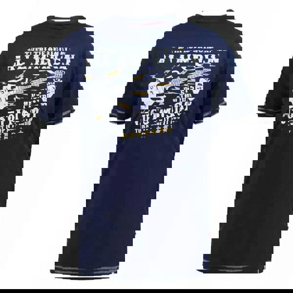 Duke Mens D555 Bronte All American Guitar Guitar Kingsize T-Shirt - Navy - 