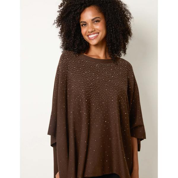 Blue Vanilla Stud Embellished Knit Top