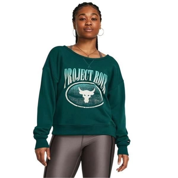 Under Armour Womens/Ladies Project Rock Terrycloth Relaxed Fit Sweatshirt - Blue - 