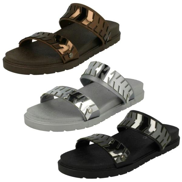 Spot On Ladies Spot On Slip On Mules