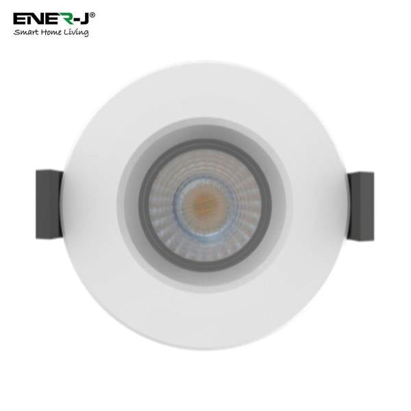ENER-J 8W WiFi Fire Rated LED Downlight, IP65 Bathroom Ceiling Light, RGB CCT Adjustable, Dimmable, Voice & App Control