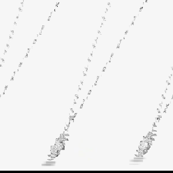 Starbright Silver Round Cubic Zirconia Halo Pendant THB-02P 3A