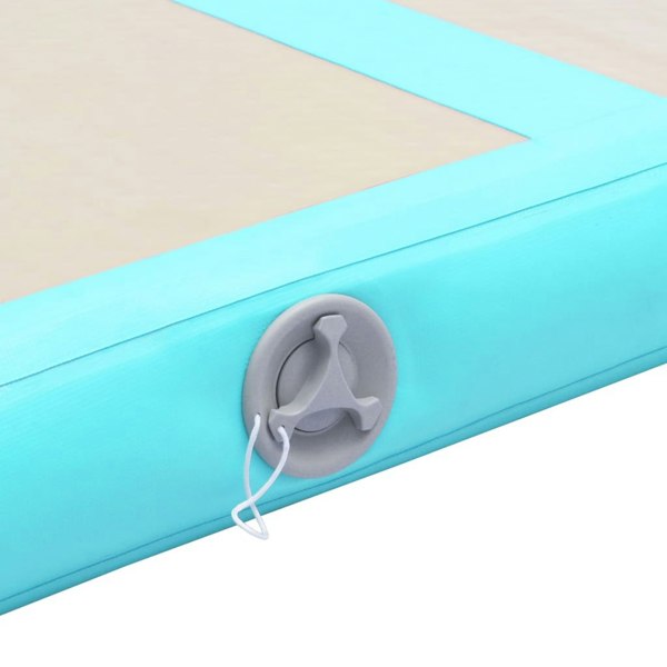 Berkfield Inflatable Gymnastics Mat with Pump 400x100x10 cm PVC Green