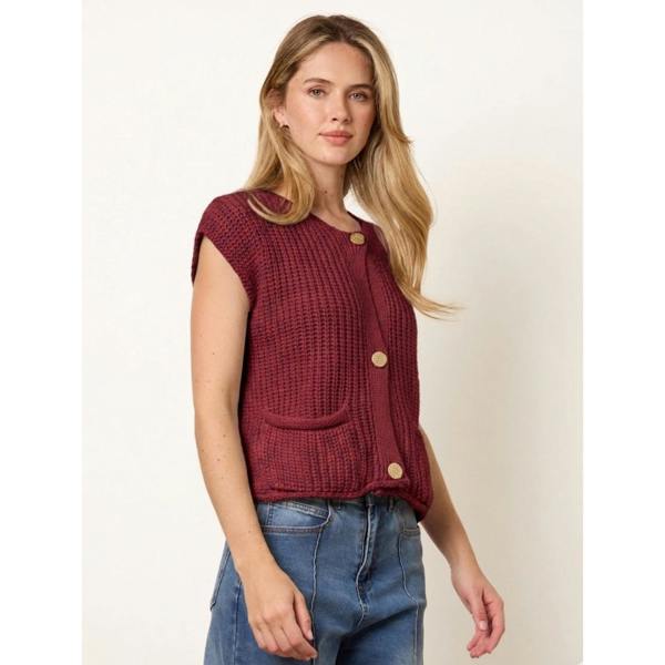 Blue Vanilla Two Pocket Knitted Waistcoat