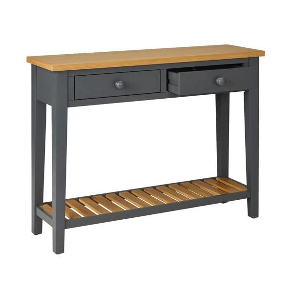 Statement Furniture Ludlow Slate Grey Console Table with Storage